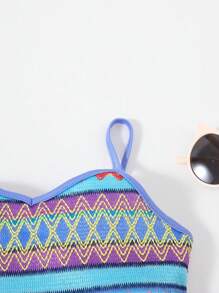 SHEIN Tween meisje Geopatroon Camitop & short