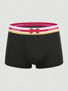 Men 4pcs Striped & Bow Print Boxer Brief - Multicolor - View 3