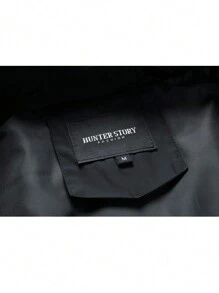 Men Zip Up Hooded Jacket - Black - View 8