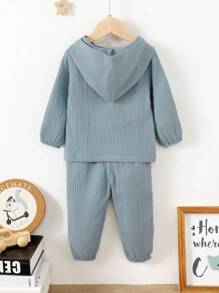 SHEIN Baby Boys Sets - Dusty Blue - View 2