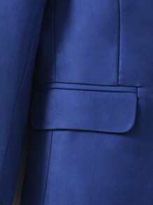 5pcs Boys Suit Set, Toddler Tuxedo Formal Wear, Ring Bearer Outfit, Wedding Suit Jacket, Vest, Pants, Shirt, Tie, Children's Formal Suit, Royal Blue, Size 4-16 - Xanh đậm - Xem 7