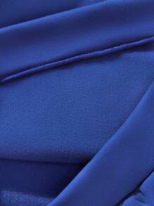 SHEIN LUNE Solid Drawstring Thermal Lined Hoodie & Sweatpants - Royal Blue - View 5