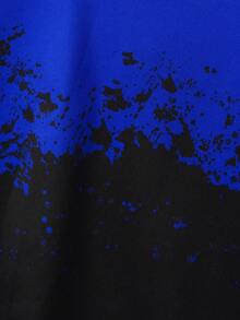 SHEIN Young Boy Letter Graphic Two Tone Hooded Active Sweatshirt