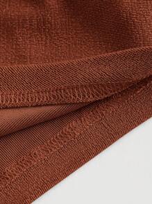 Top tank escote drapeado fruncido - Óxido marrón - Ver 4