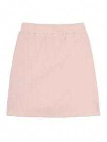 女士纯色蕾丝简约修身齐膝长裙，休闲日常穿着