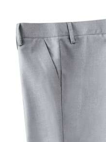 Boys Suits 2-Pieces Suit Set Toddler Tuxedos Dresswear Ring Bearer Outfit Wedding Blazer Pants Formal Suits For Kids Light Grey Size 4-16