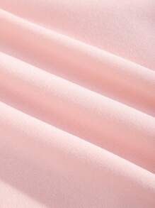 INAWLY 蝴蝶和口号图案抽绳保暖内衬连帽衫蝴蝶和花朵，长袖上衣 - 粉色 - 查看 6