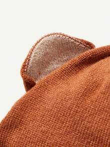 Cozy Pixies Baby Girl Bear Patched Raglan Sleeve Sweater & Knit Pants With Hat - Multicolor - View 3