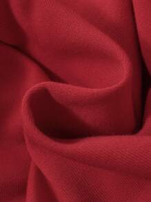 SHEIN Áo nỉ có mũ dệt kim màu đỏ dành cho bé trai, kiểu dáng thể thao năng động, in chữ. Áo nỉ in họa tiết chữ cho bé trai. - Đỏ - Xem 4