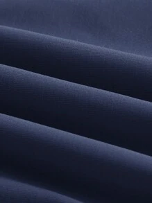 Firerie Draped Front Backless Halter Top - Navy Blue - View 3