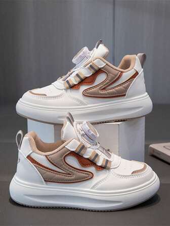 兒童流行四季戶外休閒平底彩塊運動鞋