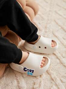 Cozy Pixies Cute & Interesting Infant Minimalist Comfortable Anti Slip Slippers - White - View 3