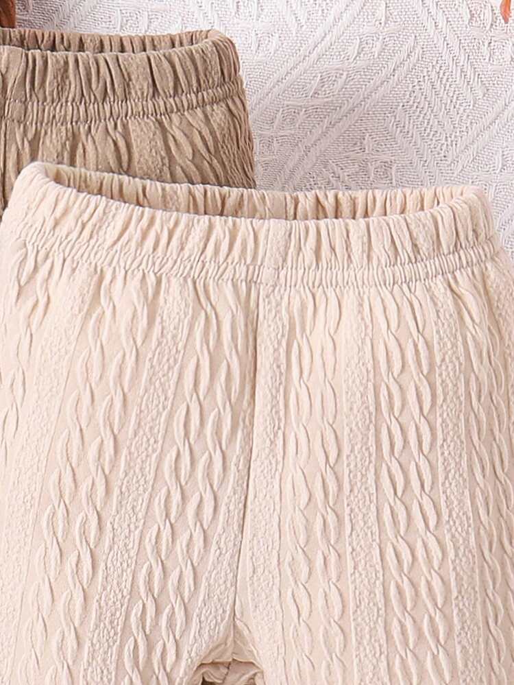 Baby Girl 3pcs Solid Flare Leg Pants