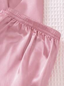 Tween Girls Solid Color Home Clothes - Pink - View 4