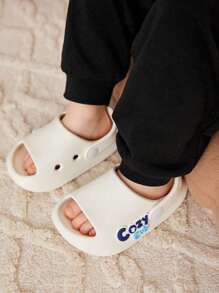 Cozy Pixies Cute & Interesting Infant Minimalist Comfortable Anti Slip Slippers - White - View 2