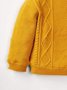 Baby Girl Contrast Hem Sweater