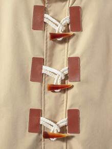 Tween Boy 1pc Duffle Button Hooded Trench Coat