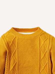 Baby Girl Contrast Hem Sweater