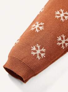 Cozy Pixies Baby Girl Bear Patched Raglan Sleeve Sweater & Knit Pants With Hat - Multicolor - View 6