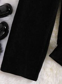 SHEIN Tween Girl Plaid Print Button Front Blouse & Cami Jumpsuit - Multicolor - View 7