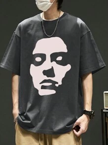 Áo thun Nam Con số Giải trí - Màu xám đen - Xem 7