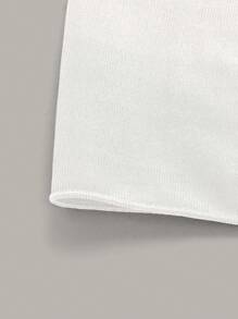 Swim Basics 素色側打結沙灘纏腰式半身裙 - 白色 - 查看 4