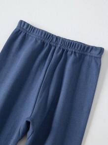 Kleine Jungen langärmeliges Top und Hose aus Tierdruck Homewear-Set, Frühling/Herbst/Winter - Grün - Übersicht 4