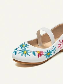 嬰兒刺繡時尚多用途男士正裝鞋帶平底鞋底 - 白色 - 查看 3