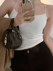 女士性感露背镂空设计自带细肩带吊带背心