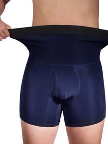 Men Wideband Waistband Boxer Brief - Navy Blue - View 3