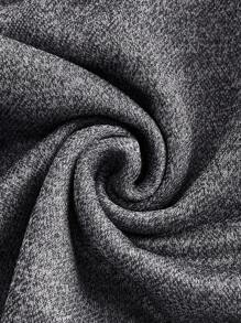 SHEIN ICON Cắt ra Thả vai Dây rút Áo hoodie ngắn Không có áo ngực - Xám - Xem 9