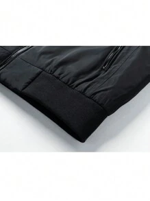 Men Zip Up Hooded Jacket - Black - View 15