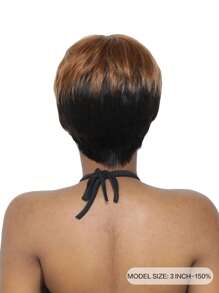 ZY1B/30 Short Wig With Bangs Pixie Cut Bangs Wig Human Hair Machine Made Wig