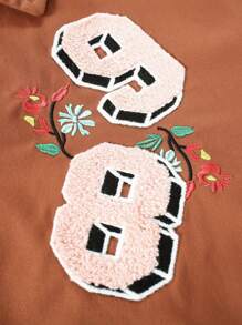 Manfinity Homme Nam Thêu Chữ Sọc trang trí Khối màu Áo khoác Without Tee - Nhiều màu - Xem 5