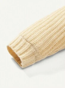 Cozy Pixies Đứa bé gái Nút phía trước Nhiệt áo có mũ Lót nhiệt Áo len Mở Without Tee - Màu be - Xem 7