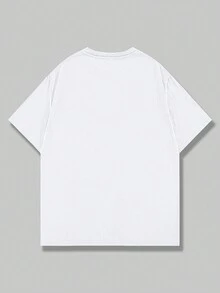 ROMWE MEN Goth Guys Slogan Graphic Tee - White - View 2
