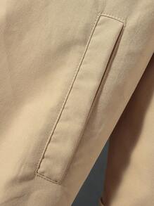 Tween Boy 1pc Duffle Button Hooded Trench Coat