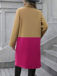 SHEIN Privé Cổ áo Hai âm Mở Mặt trước Áo khoác - Nhiều màu - Xem 2