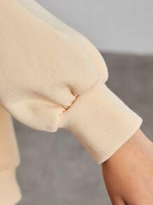 Teen Girl Car & Slogan Graphic Drop Shoulder Sweatshirt - Beige - View 7