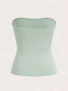 SHEIN BASICS 素色抹胸上衣