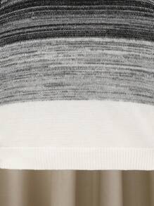 SHEIN Tween Boy Color Block Marled Knit Sweater - Multicolor - View 5