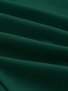 SHEIN MOD 素色緊身吊帶洋裝 - 墨綠色 - 查看 4