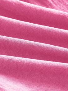 Muchica Mono de tirantes unicolor ribete fruncido - Rosa - Ver 3