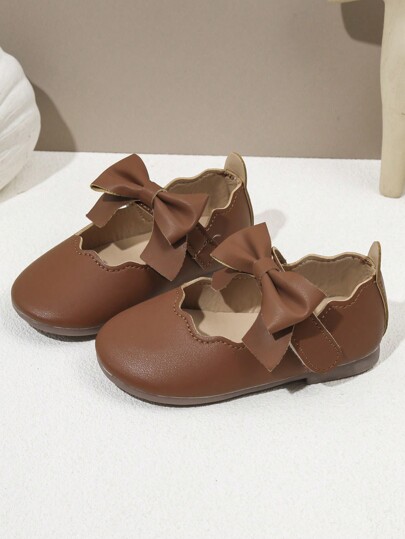 Toddler Girls Plain Casual Comfortable Flat Shoes, Brown