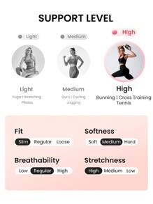 CourtClass Plus Contrast Mesh Sports Leggings - Black - View 3