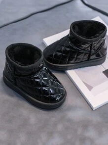 時尚,多用途,濃烈香調和舒服的雪地靴適用於嬰幼兒 - 黑色 - 查看 3