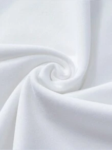 Young Girl Solid Round Neck Tee - White - View 6