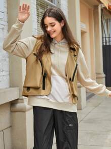 In My Nature In My Nature Weste Mantel mit Schnalle Detail, Outdoor ohne Hoodie