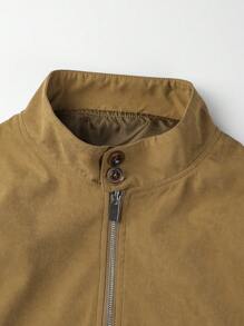 Manfinity Homme 鬆身男士翻蓋口袋拉鍊夾克（不包含t恤）