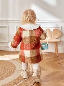 SHEIN Áo khoác bé gái Đắp vá Nút phía trước - Nhiều màu - Xem 2